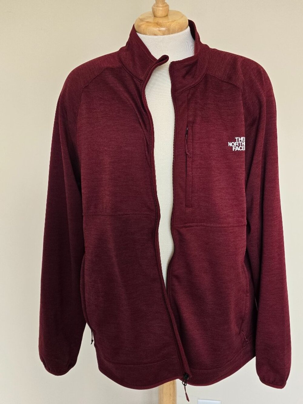 The North Face Men's Size XXL Full Zip Fleece Long Sleeve Mock Neck Pockets NWT
